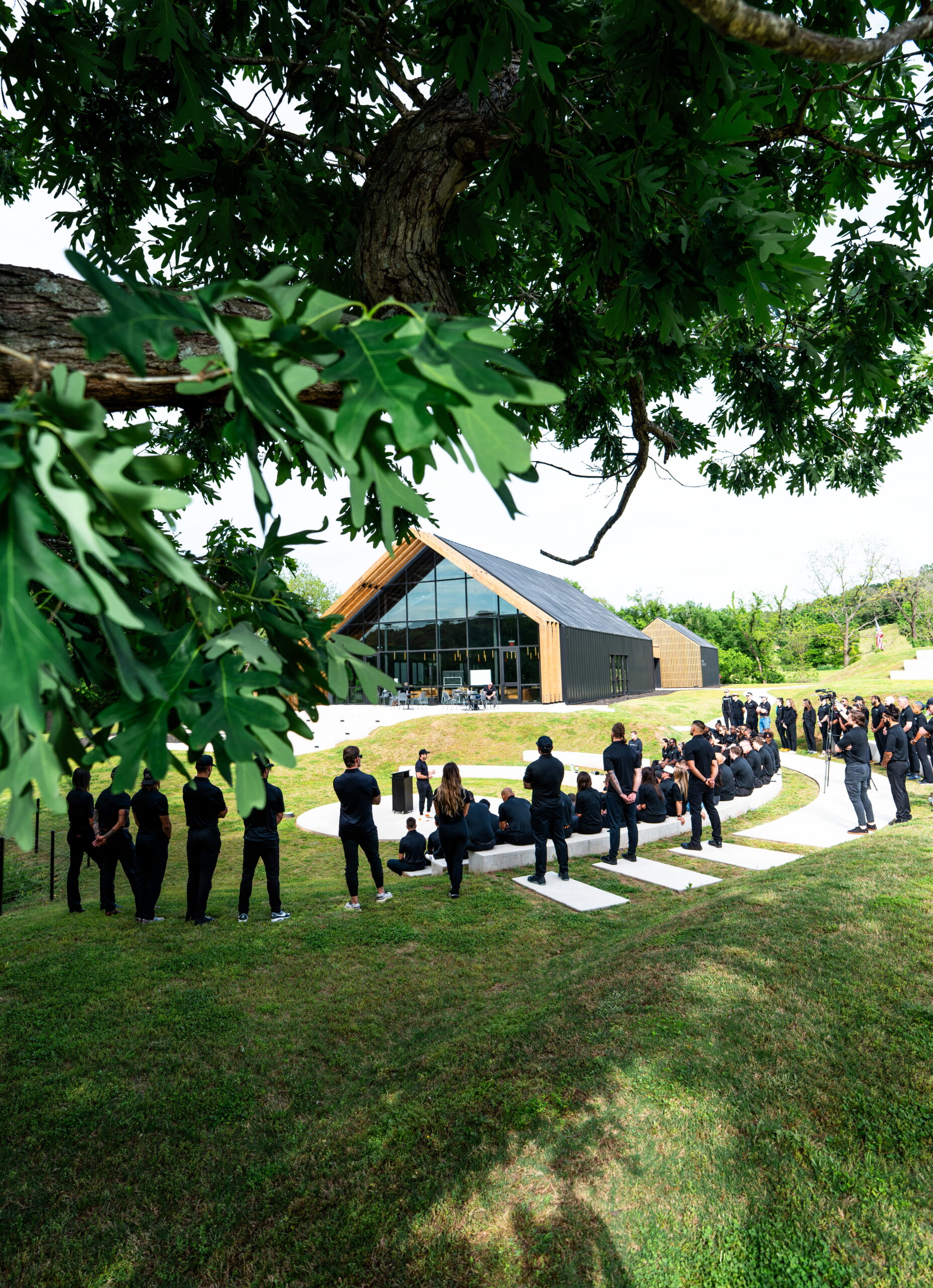 The amphitheater and pavilion on the UHP campus